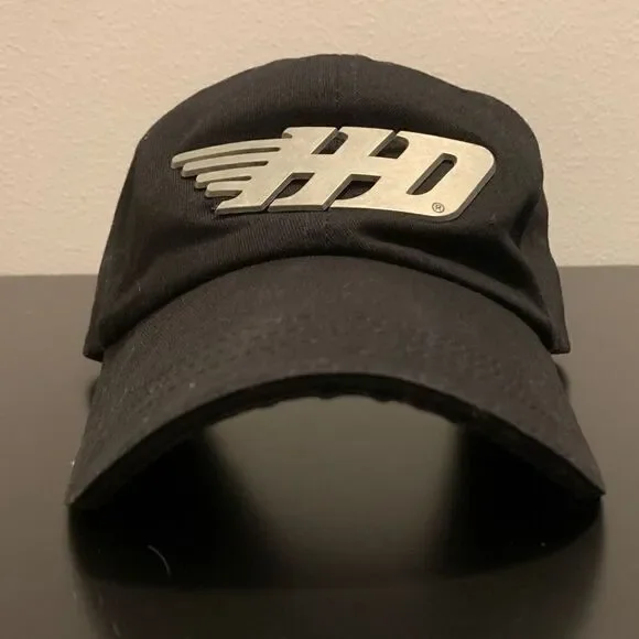 Black Harley Davison adjustable hat w/Metal - Picture 3 of 13